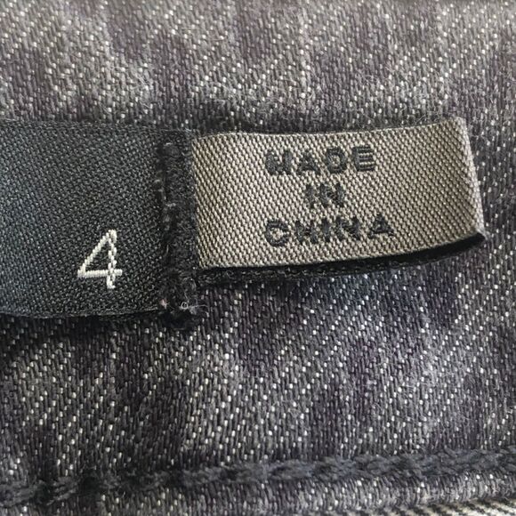 PrAna Gray Chevron Stretch Skinny Low-Rise Jeans 31" Inseam Sz 4 - Picture 8 of 9